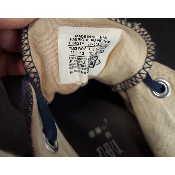 Converse Chuck Taylor All Star Mid Denim Blue Mens Sz 11 Shoes Sneakers - Picture 6 of 7